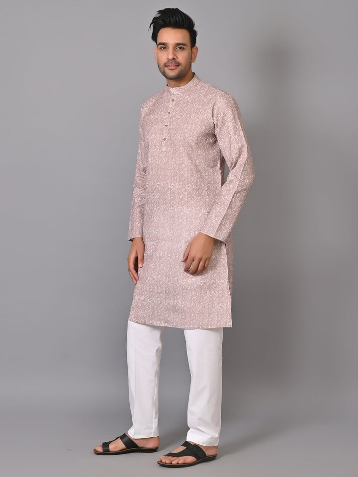 Ethnic Motifs Beige Kurta Set