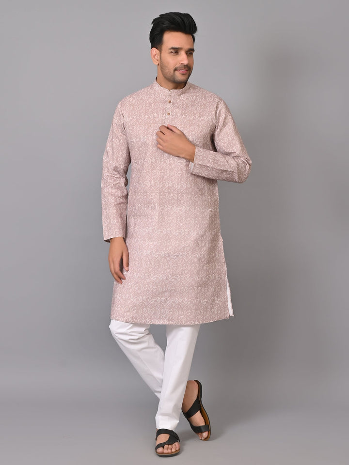 Ethnic Motifs Beige Kurta Set