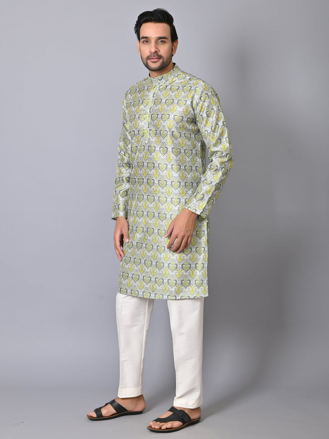 Ethnic Motifs Green Kurta Set