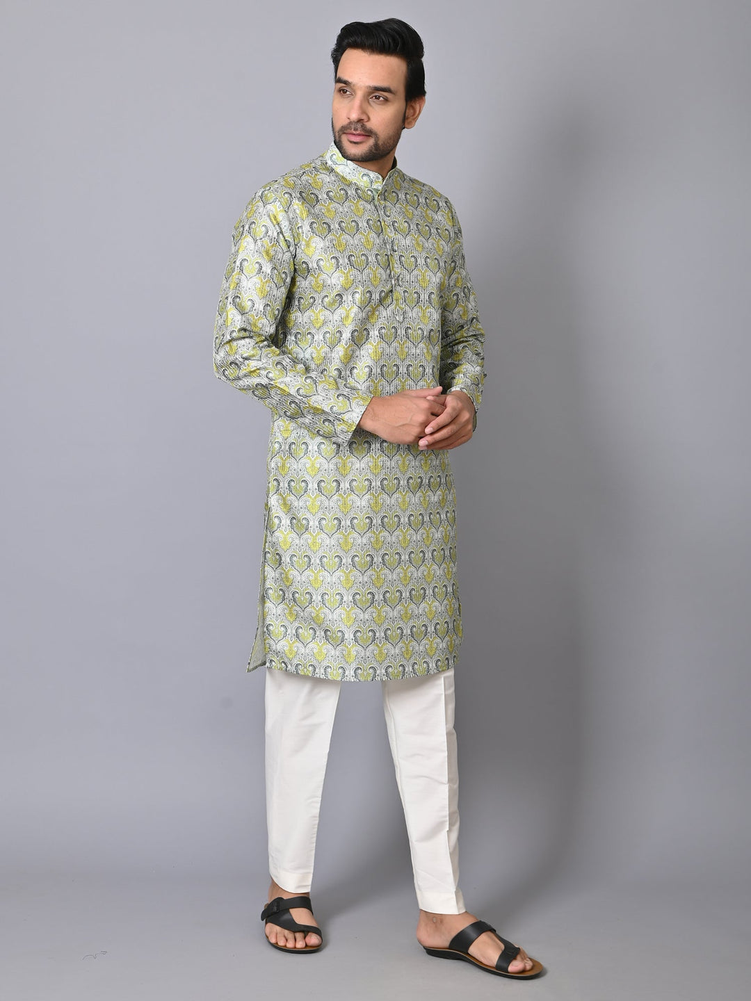 Ethnic Motifs Green Kurta Set