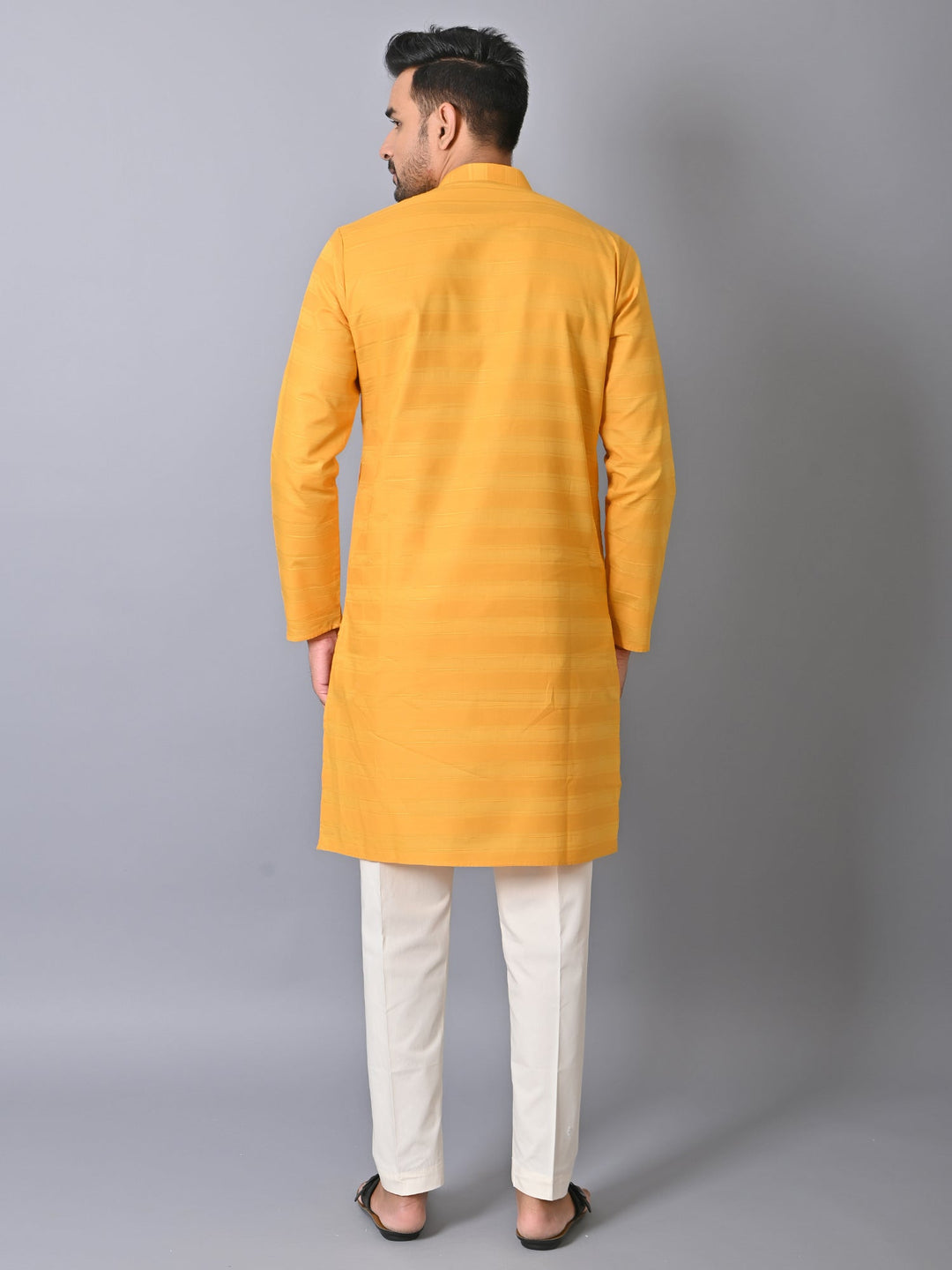 Striped Yellow Kurta Set