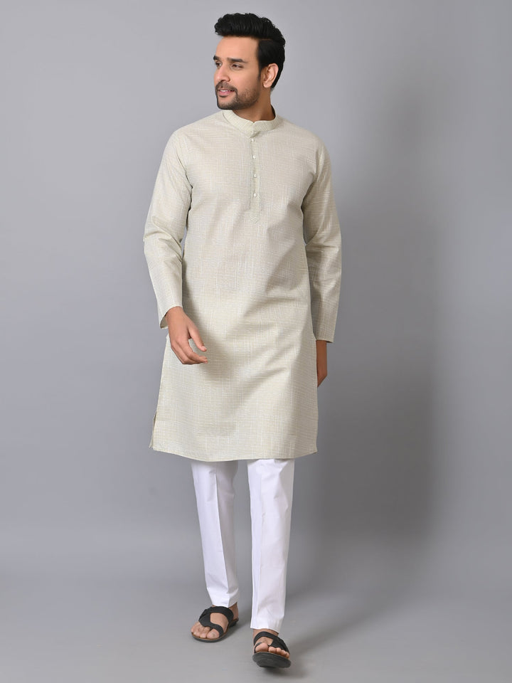 Solid Silver Kurta Set