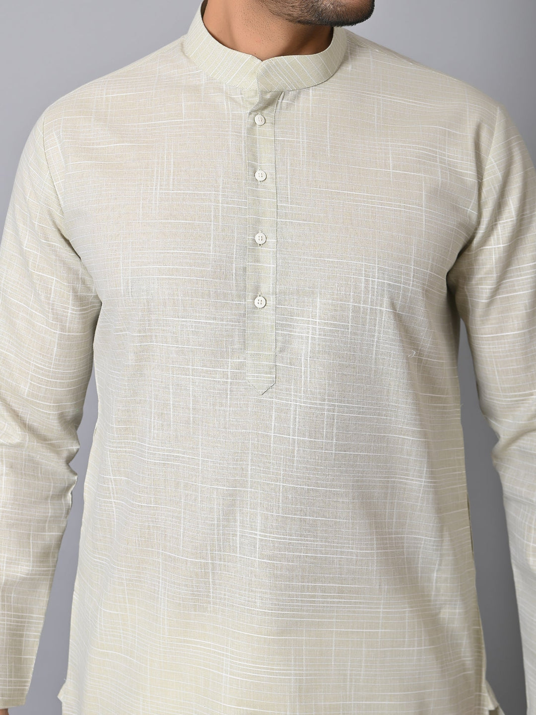 Solid Silver Kurta Set