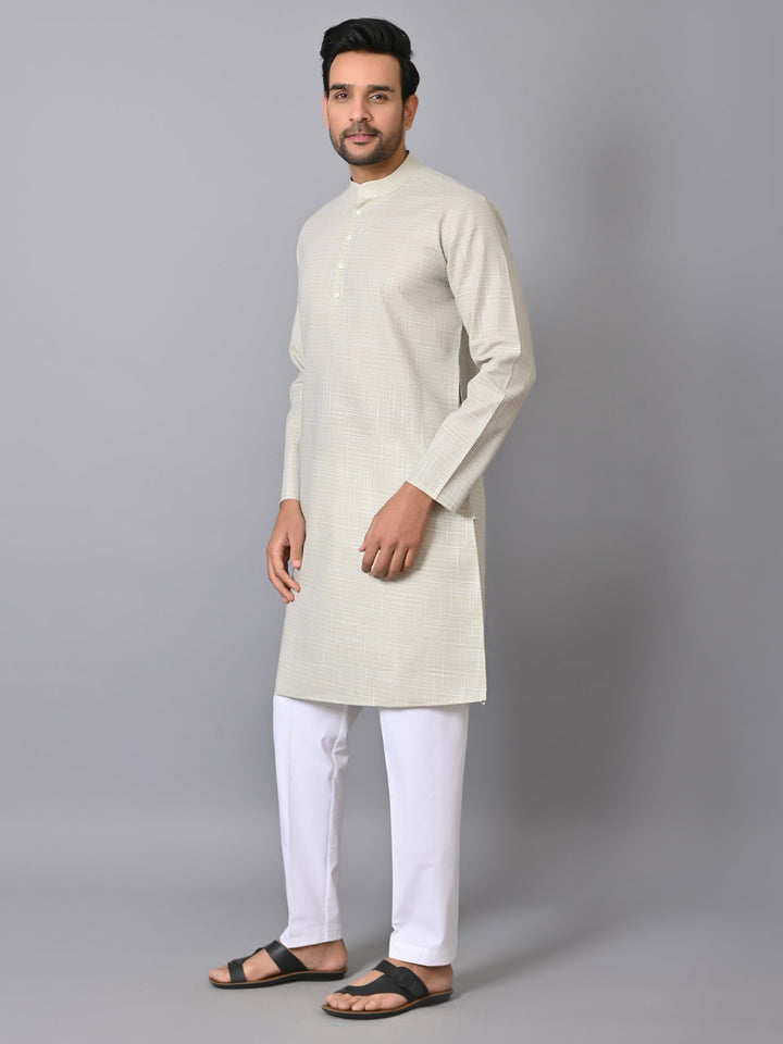 Solid Silver Kurta Set