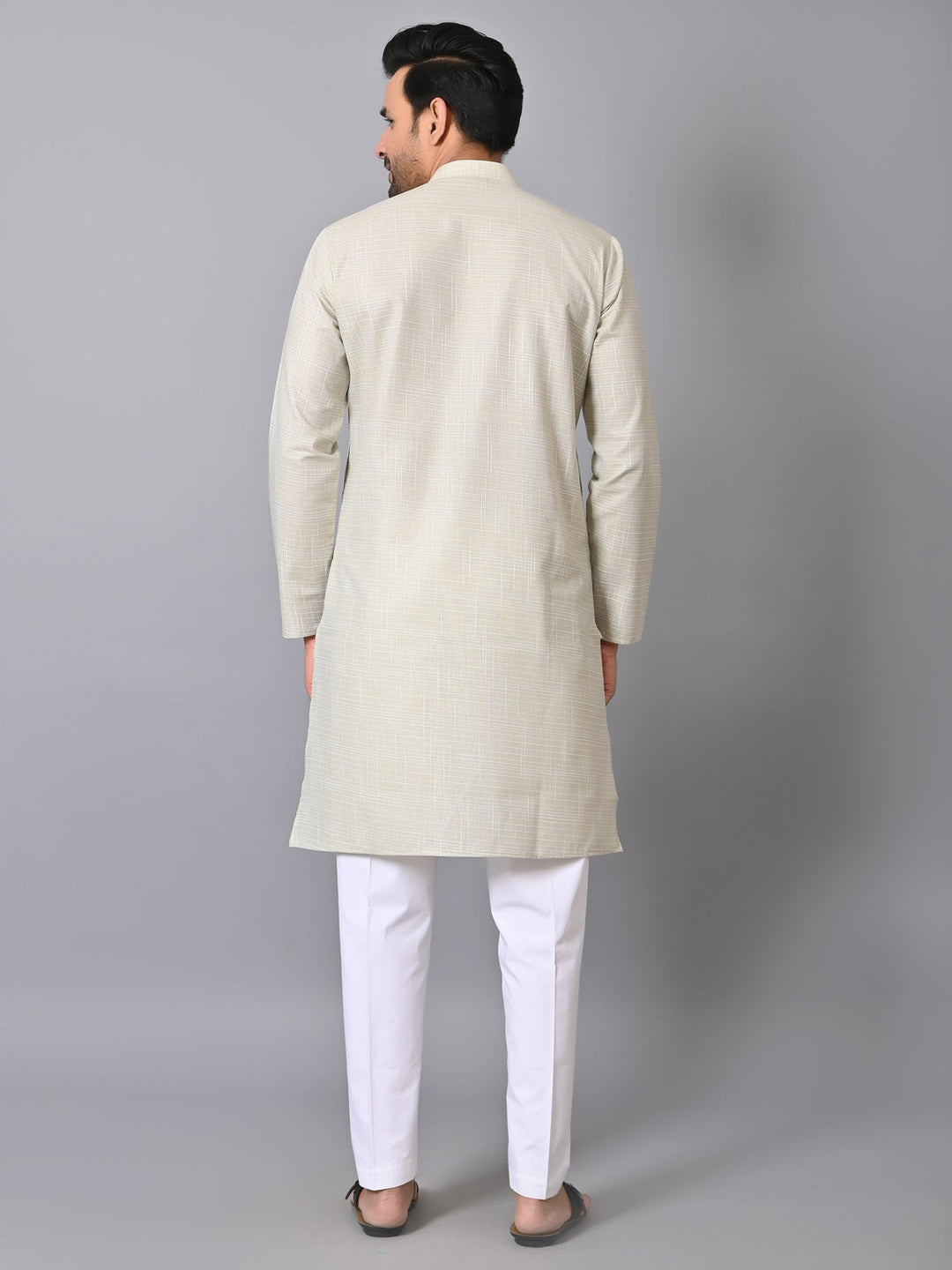 Solid Silver Kurta Set