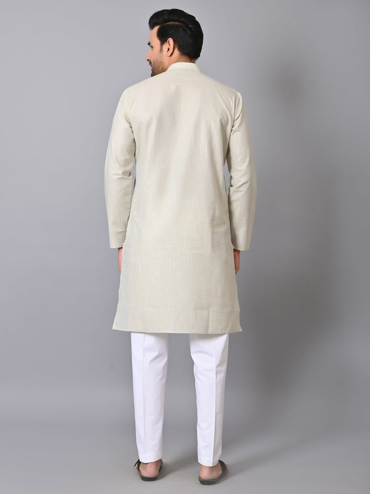 Solid Silver Kurta Set