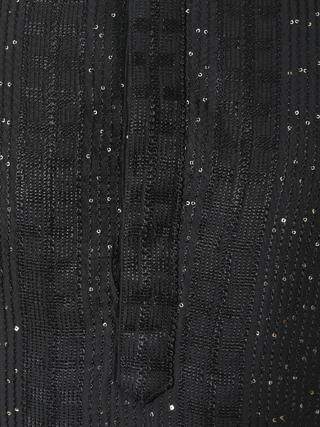 Striped Black Kurta Set