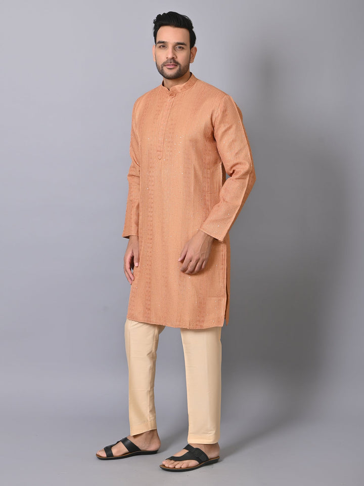 Striped Bronze Kurta Set