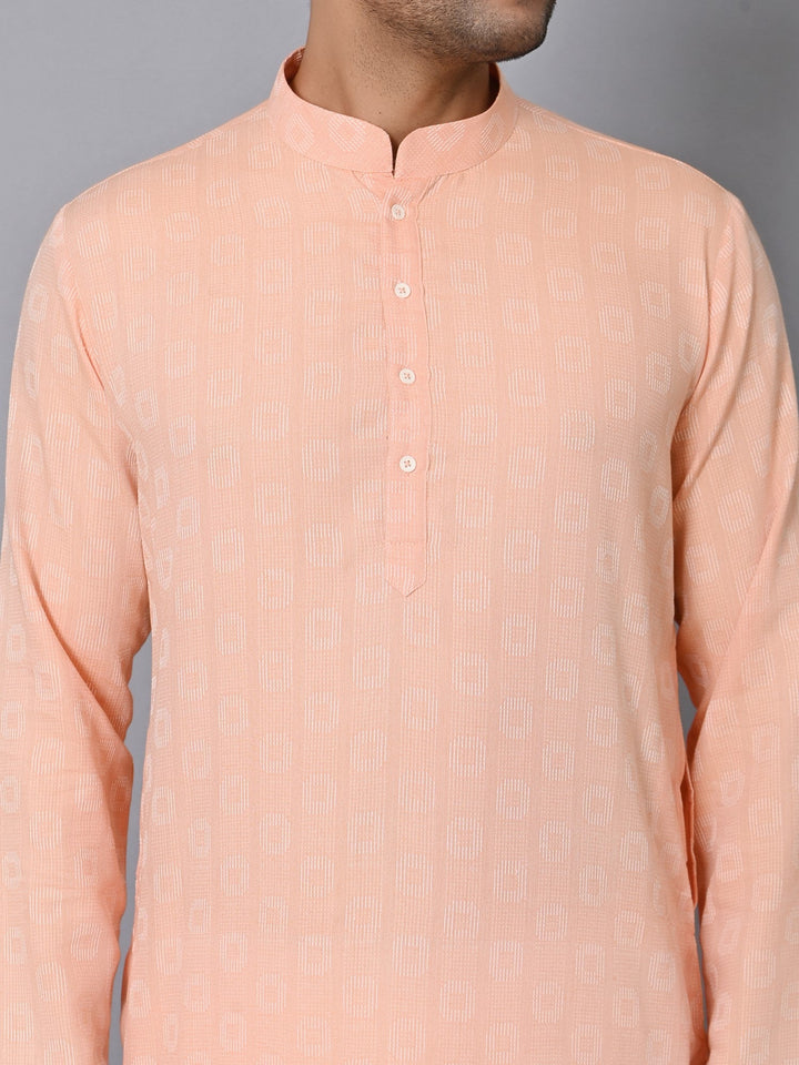 Striped Orange Kurta Set