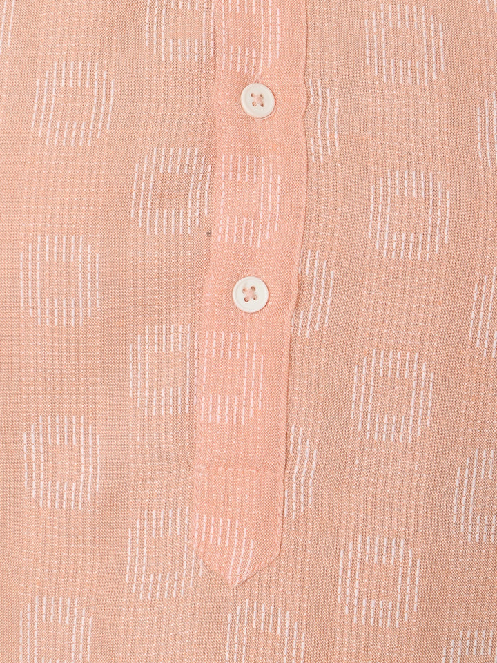 Striped Orange Kurta Set