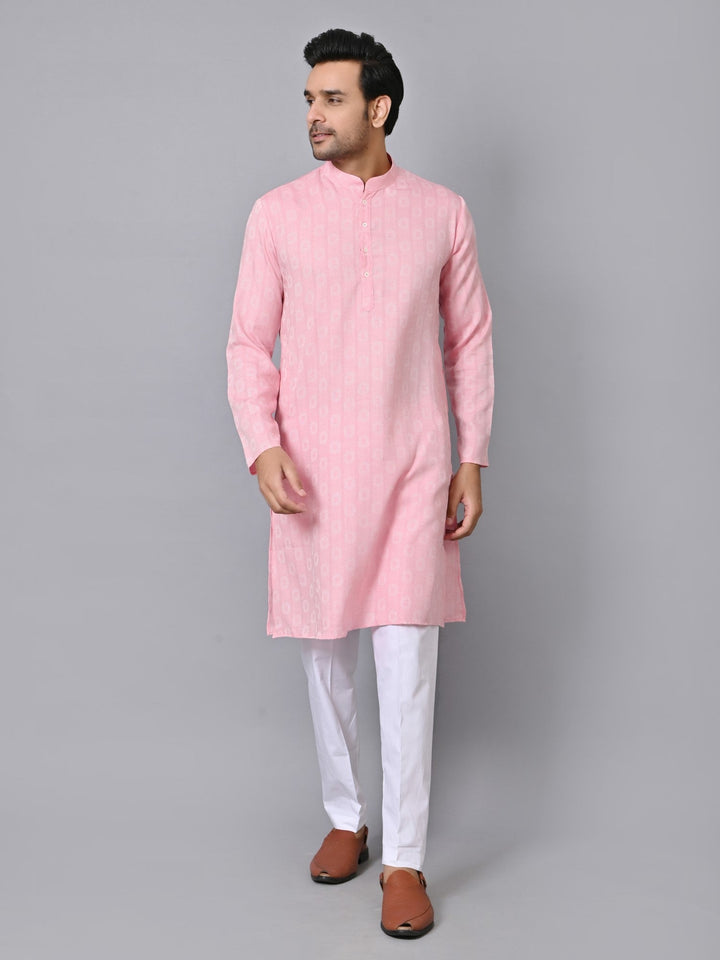 Striped Pink Kurta Set