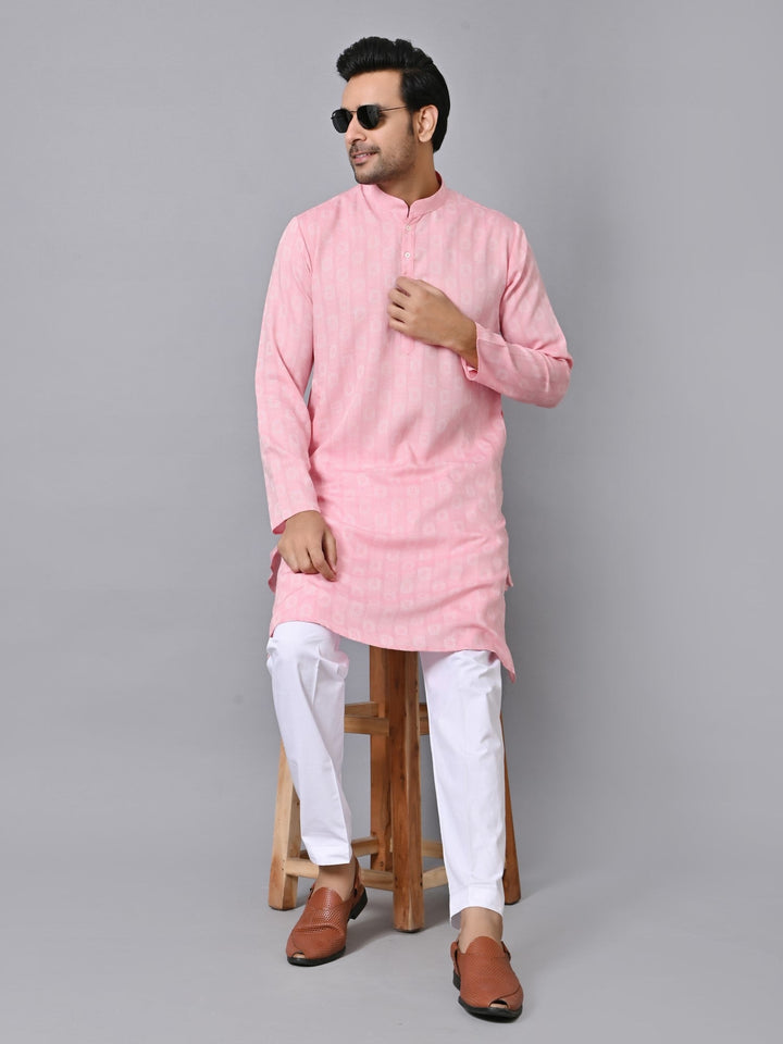 Striped Pink Kurta Set