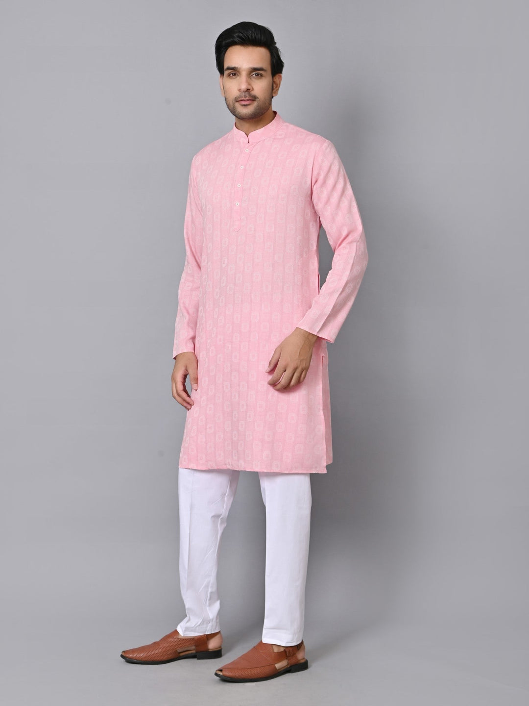 Striped Pink Kurta Set