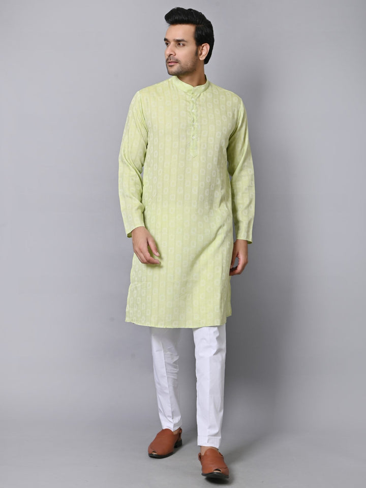 Striped Green Kurta Set