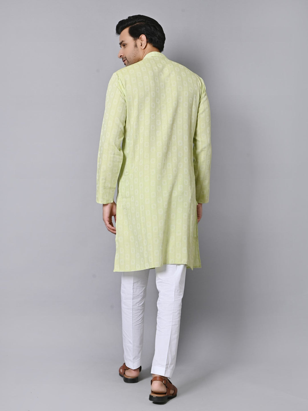 Striped Green Kurta Set