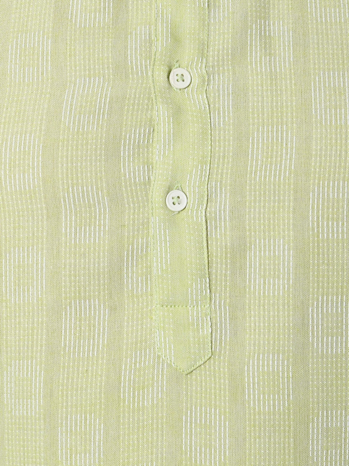 Striped Green Kurta Set