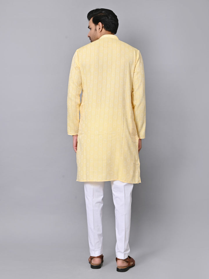 Striped Yellow Kurta Set