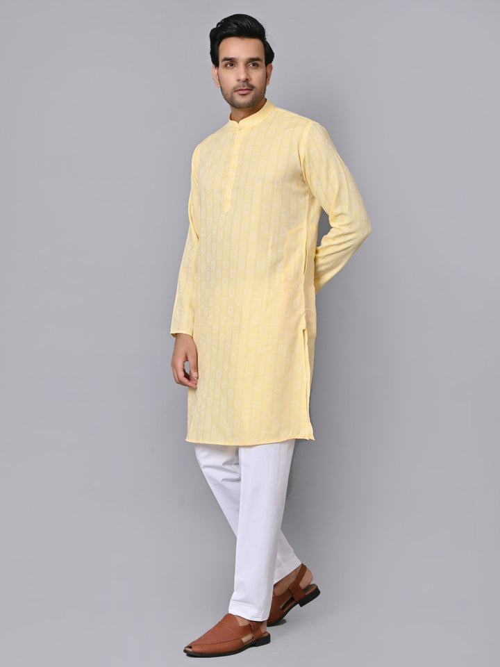 Striped Yellow Kurta Set