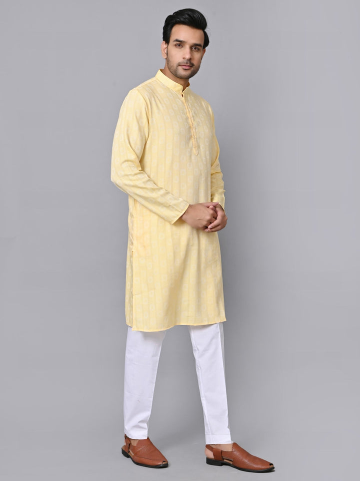 Striped Yellow Kurta Set