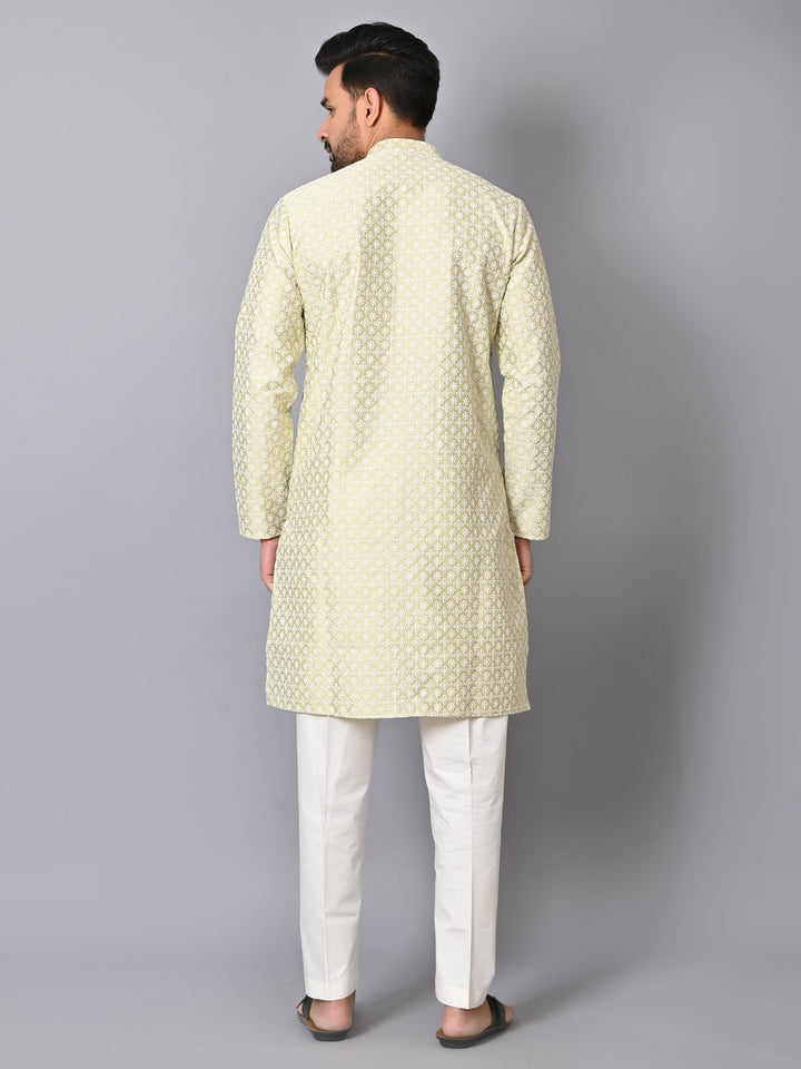 Chikan Green Kurta Set