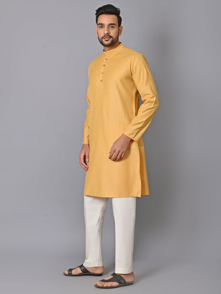 Solid Beige Kurta Set