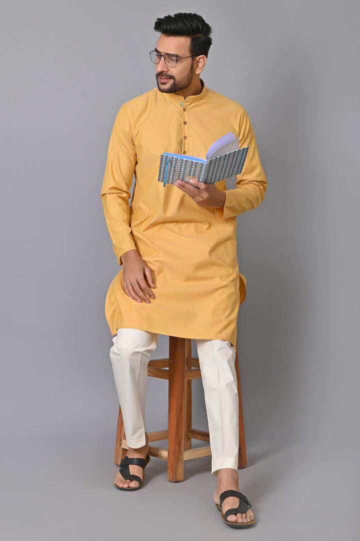 Solid Beige Kurta Set