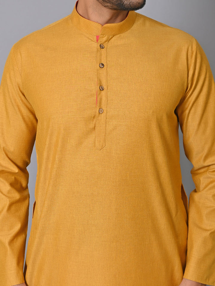 Solid Mustard Kurta Set