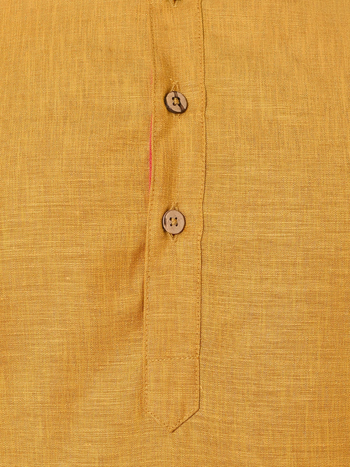 Solid Mustard Kurta Set