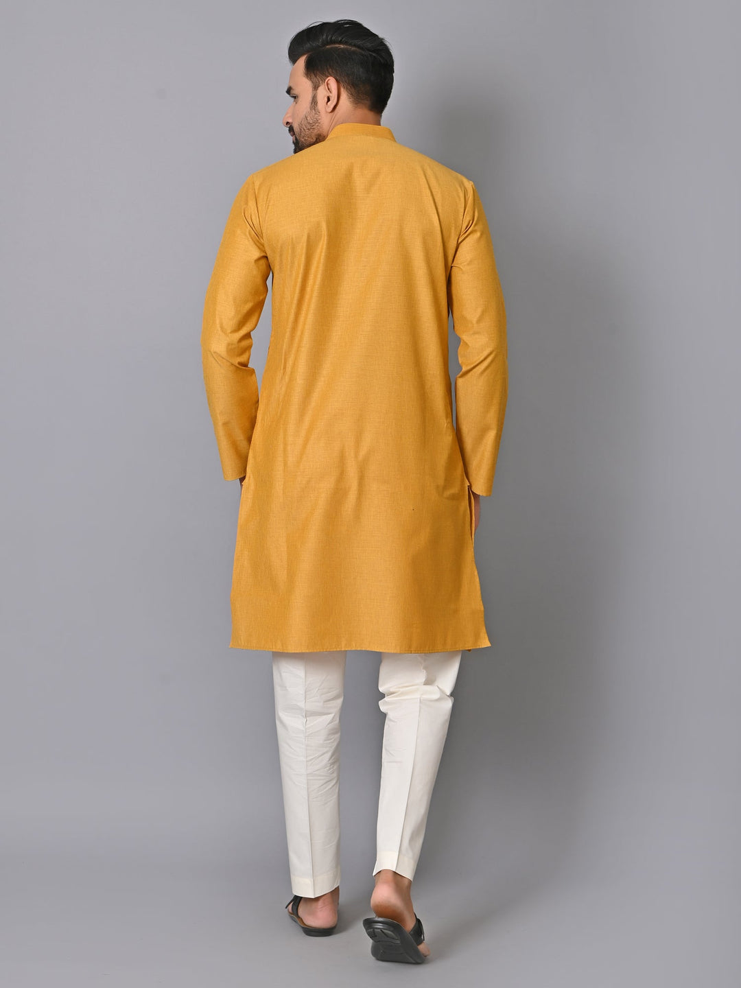 Solid Mustard Kurta Set