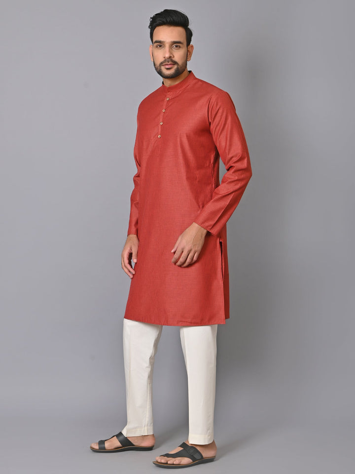 Solid Maroon Kurta Set