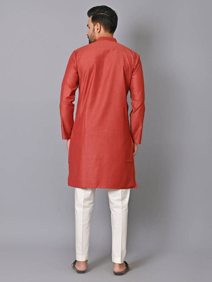 Solid Maroon Kurta Set