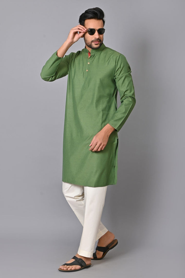 Solid Green Kurta Set