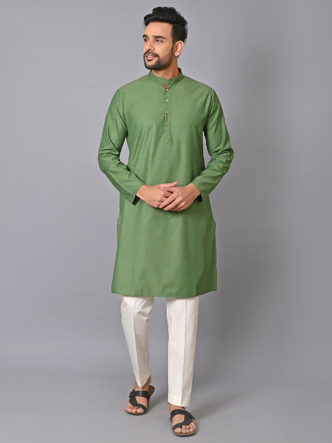 Solid Green Kurta Set