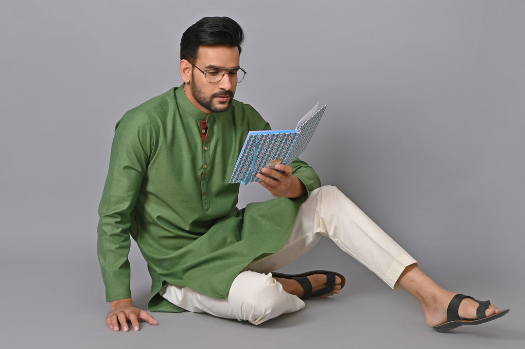 Solid Green Kurta Set