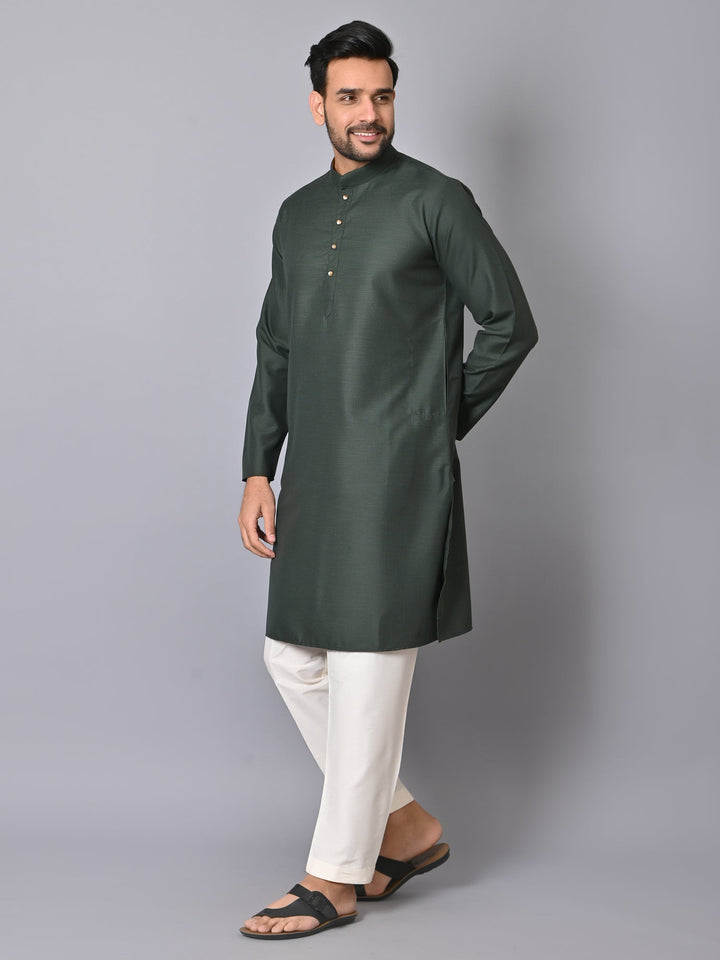 Solid Green Kurta Set