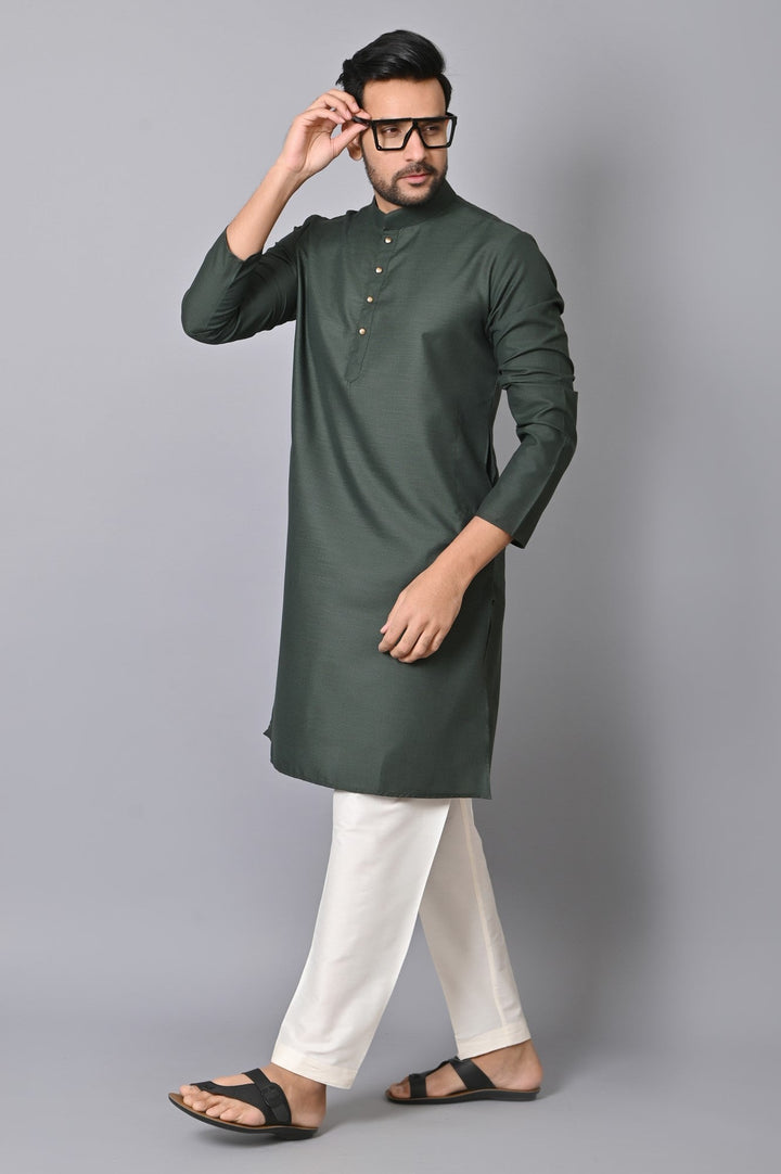Solid Green Kurta Set