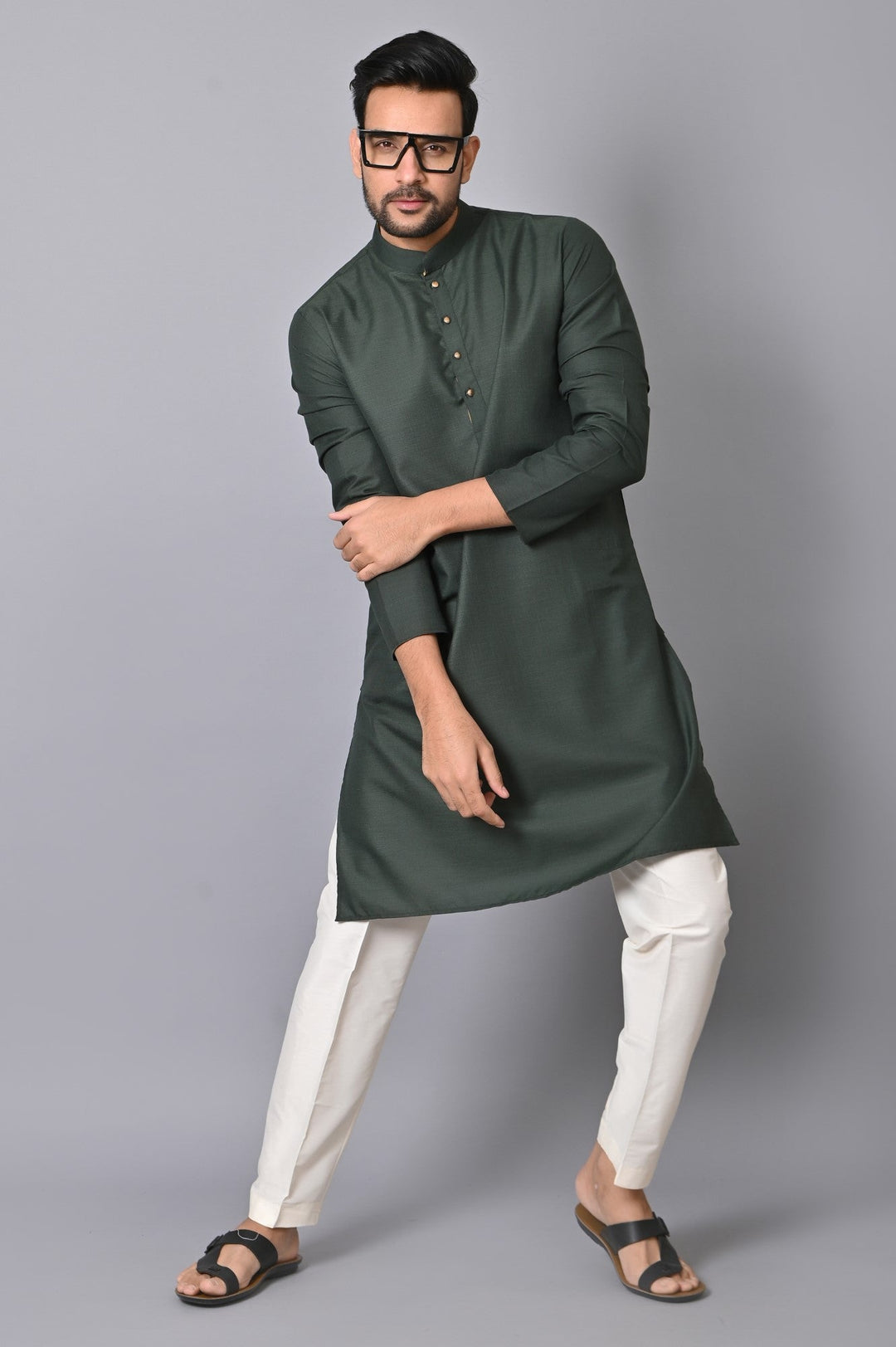 Solid Green Kurta Set