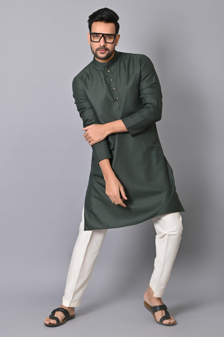 Solid Green Kurta Set