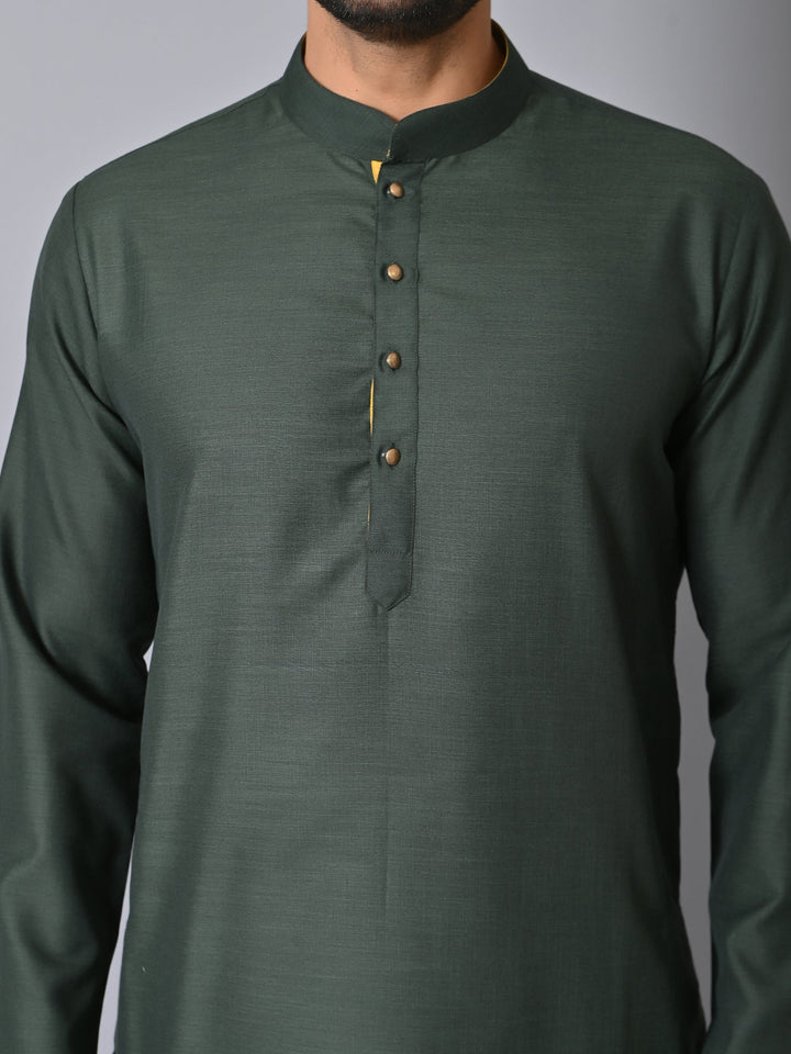 Solid Green Kurta Set