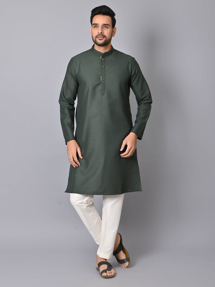Solid Green Kurta Set