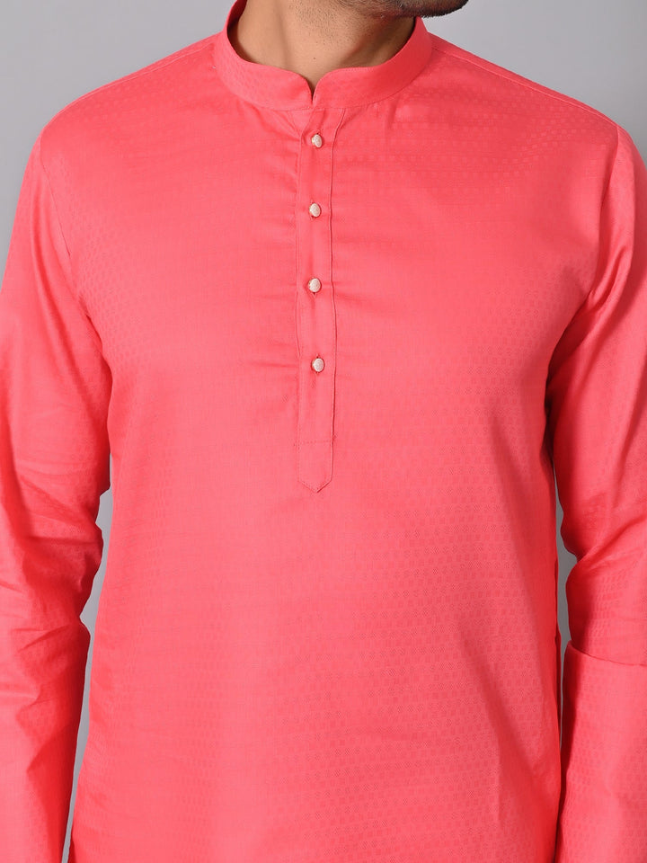 Geometric Pink Kurta Set