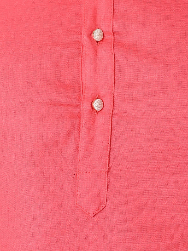 Geometric Pink Kurta Set