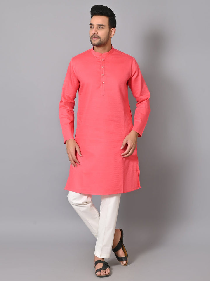 Geometric Pink Kurta Set