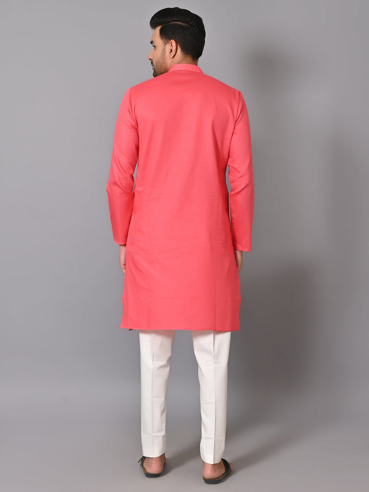 Geometric Pink Kurta Set