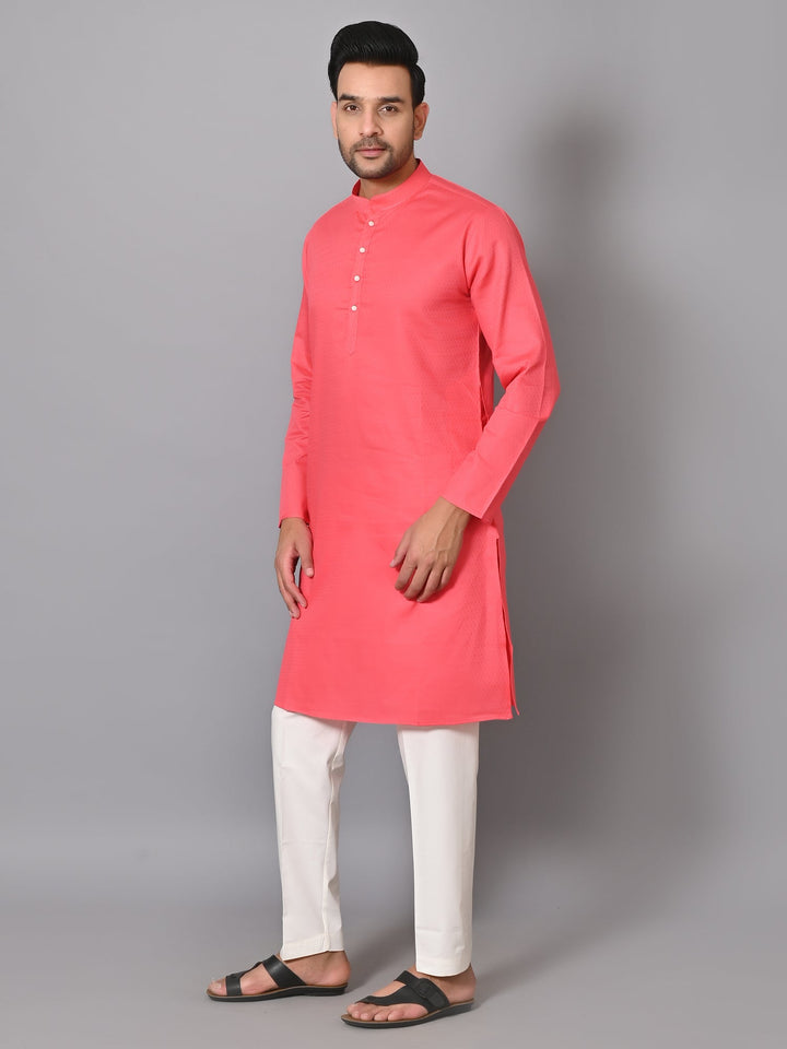 Geometric Pink Kurta Set