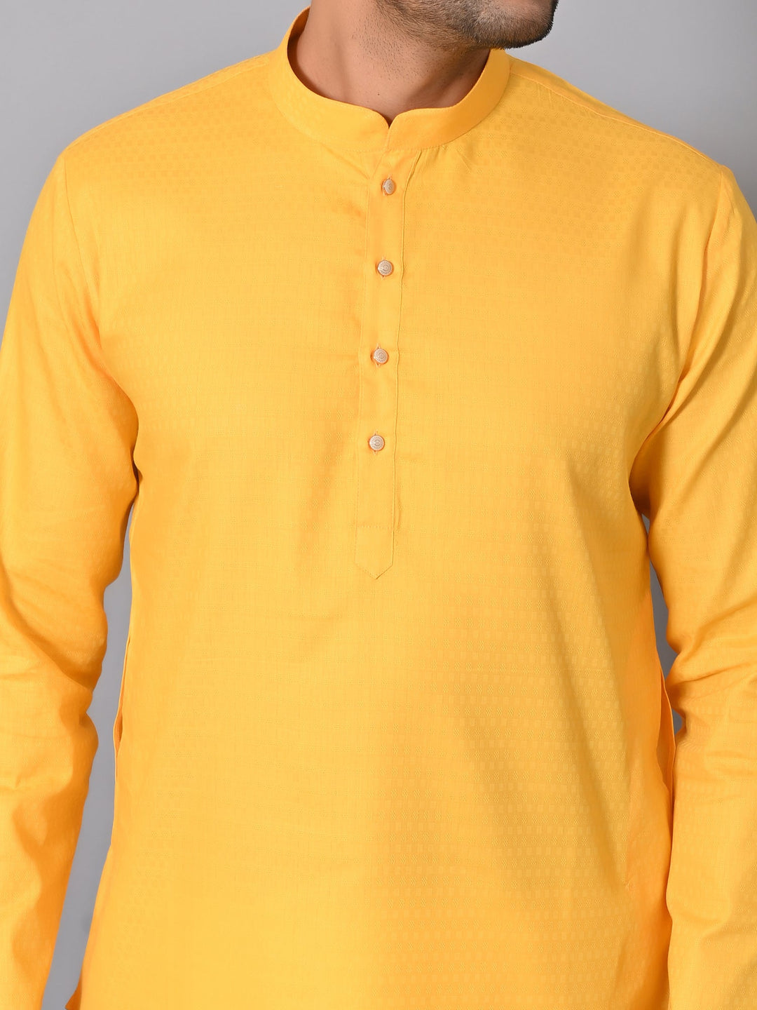 Geometric Yellow Kurta Set