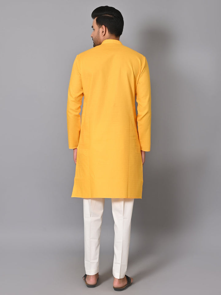 Geometric Yellow Kurta Set