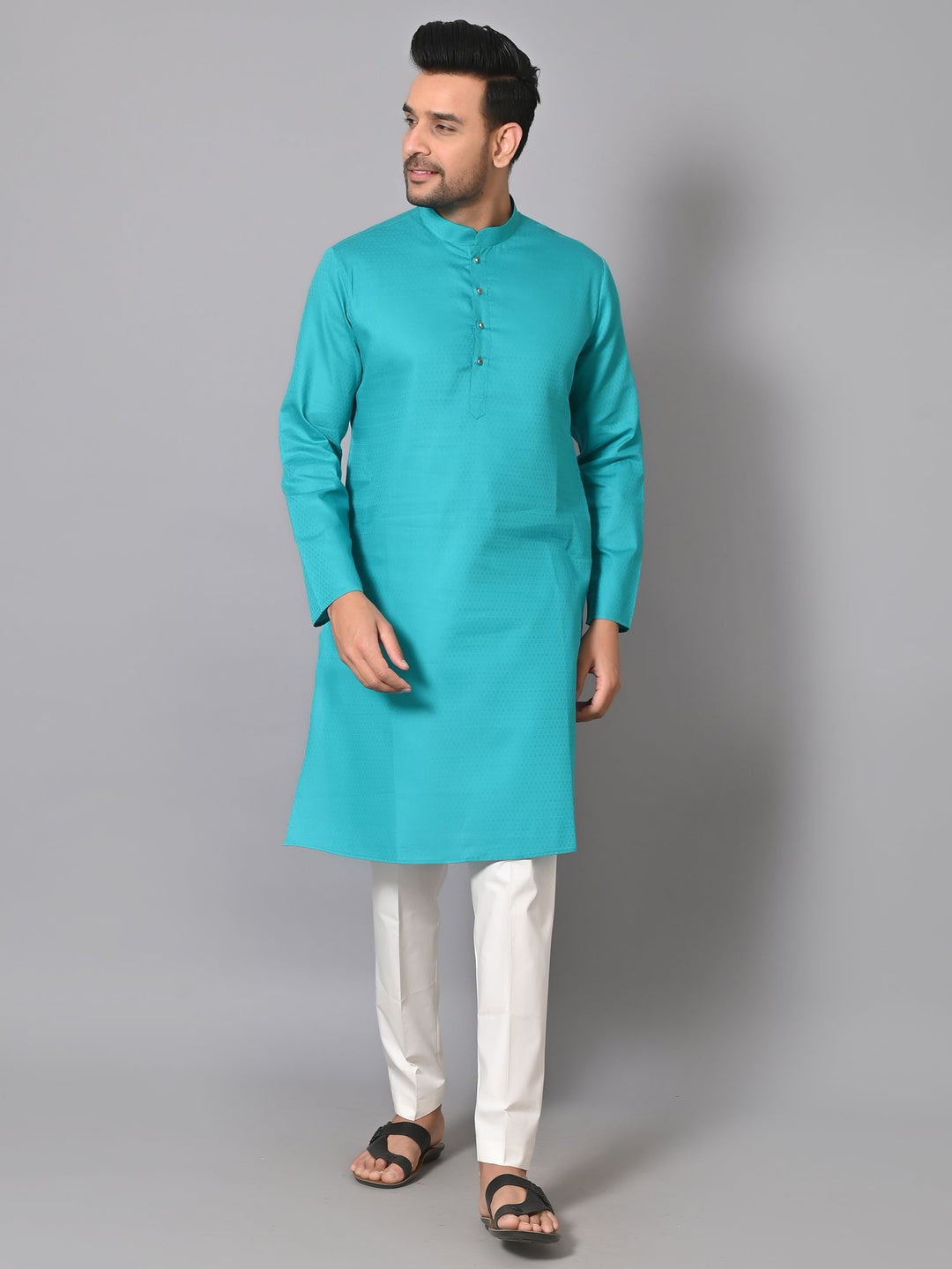 Geometric Green Kurta Set