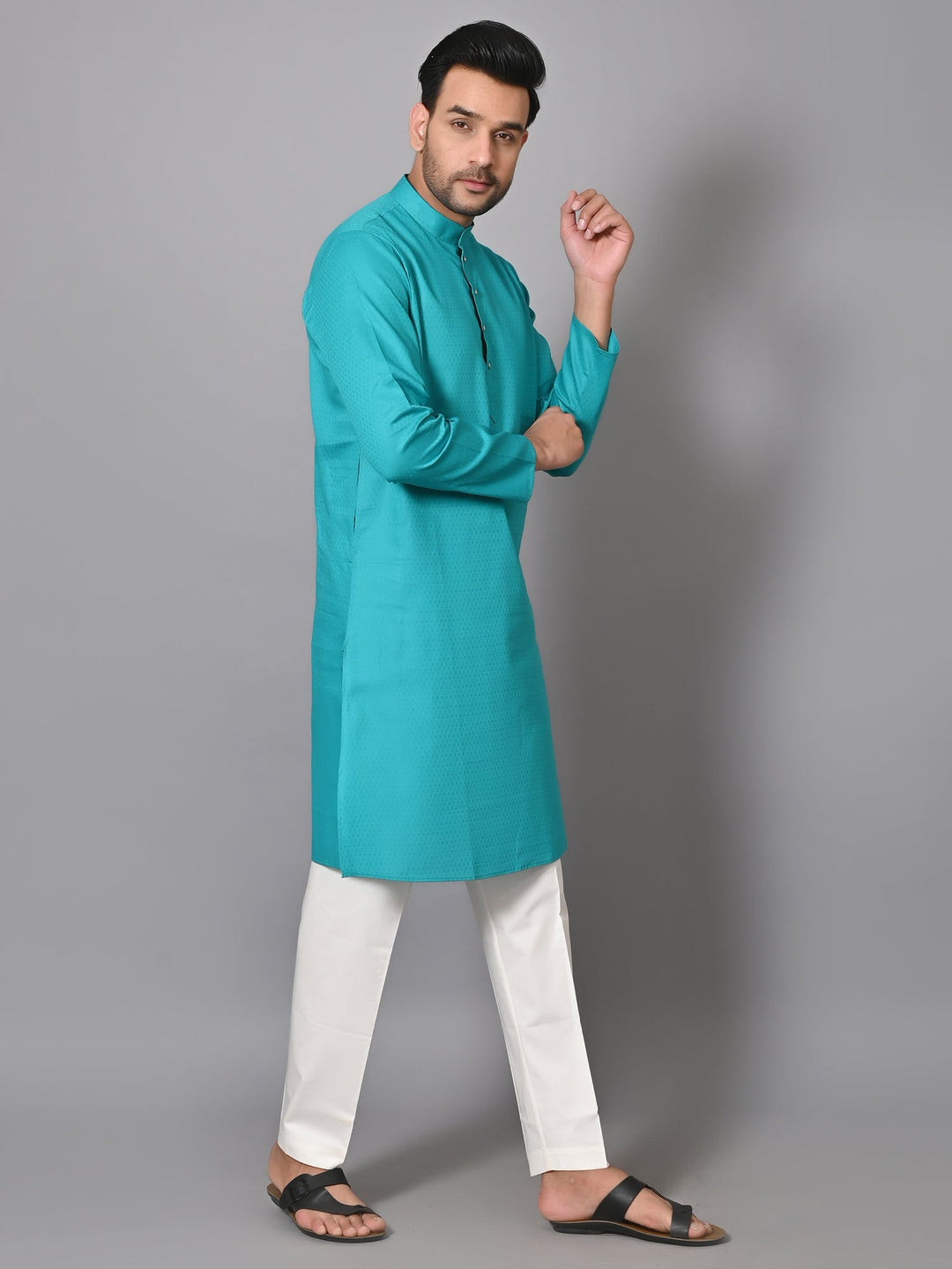 Geometric Green Kurta Set