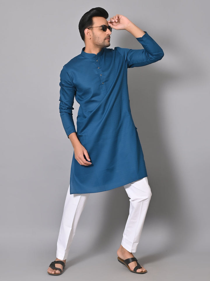 Geometric Blue Kurta Set